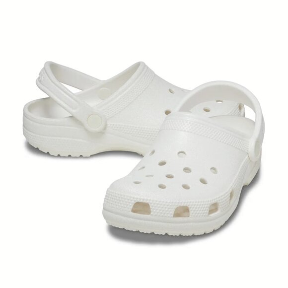 NEW Crocs - Women's Size 10, Classic Glitter Clog - White - Picture 7 of 7